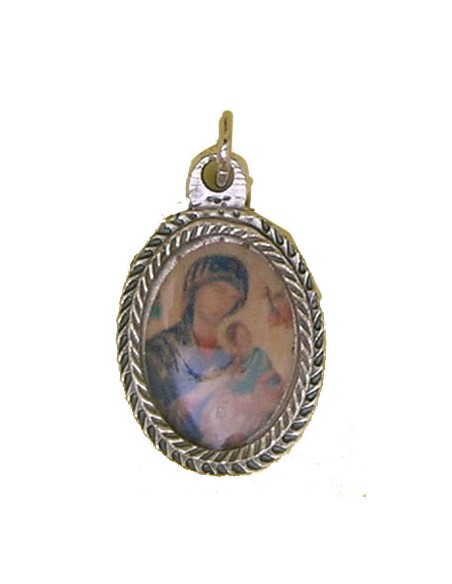 Medalla Metal Trenzada Oval 18X13mm Con Foto Resina Personalizado
