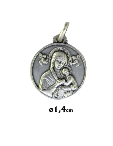 Medalla Plata 14Mm Virgen Perpetuo...