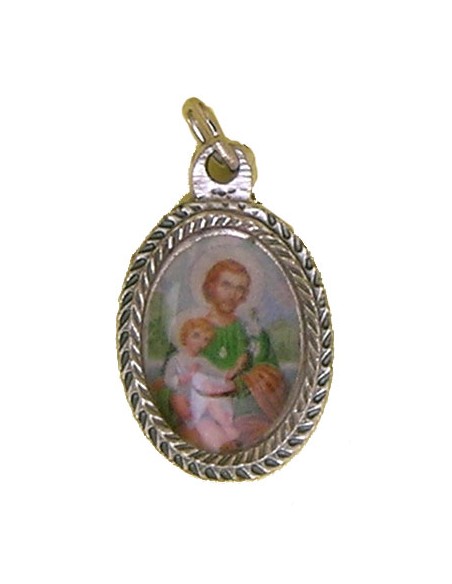 Medalla Metal Trenzada Oval 18X13mm Con Foto Resina Personalizado