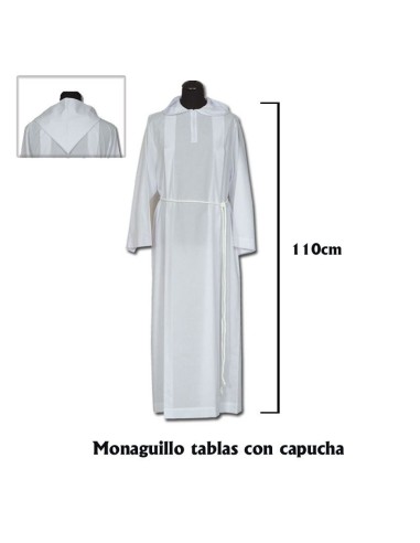 Alba Monaguillo Cremallera Delantera Capucha Grande 110cm