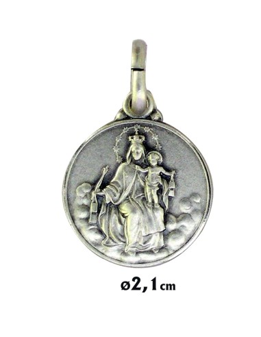 Medalla Plata 21mm Virgen Del Carmen