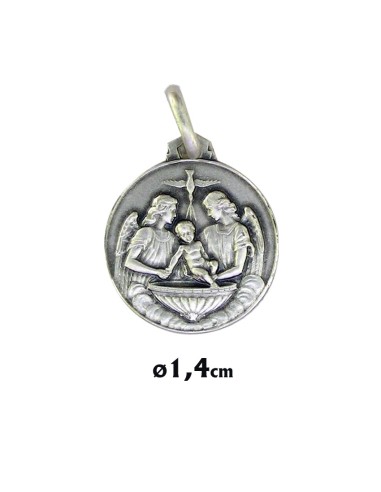 Medalla Plata Alfa Y Omega Grande