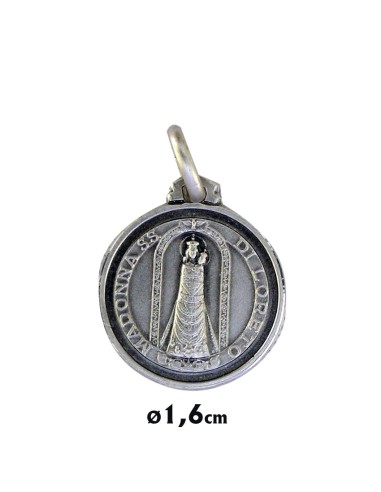 Medalla Plata 16mm Virgen De Loreto