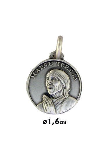 Medalla Plata 16mm Madre Teresa De Calcuta