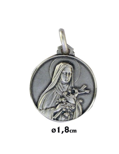 Medalla Plata 18mm Santa Teresa De Lisieux