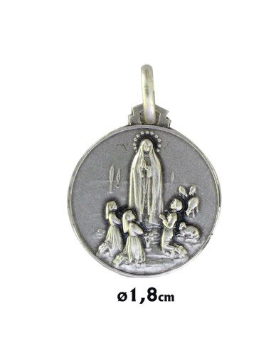 Medalla Plata 18mm Virgen De Fatima