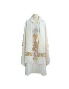 Casulla Estampada Con Galon...