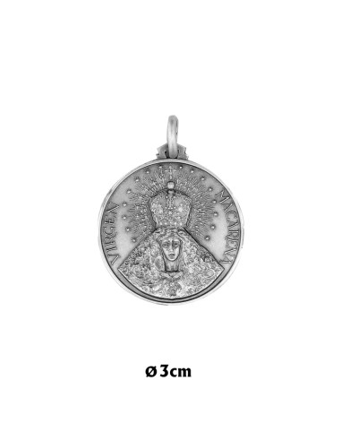 Medalla Plata 30mm Virgen Macarena