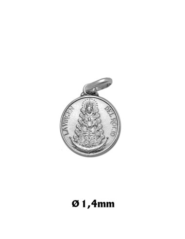 Medalla Plata 14mm Virgen Rocio