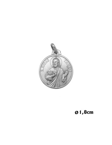 Medalla Plata 18mm San Judas Tadeo