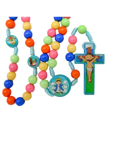 Rosario Madera Infantil Multicolor...
