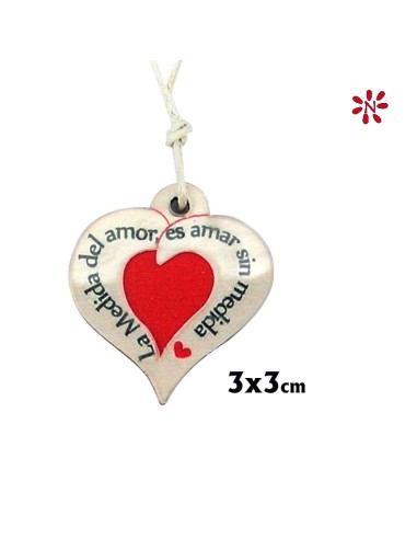 Colgante Coraz?n 3X3 Cm Hueco Doble...