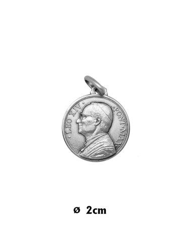 Medalla Plata 20Mm Papa Leon XIV