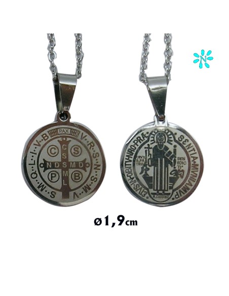 Medalla Plata 18Mm San Benito