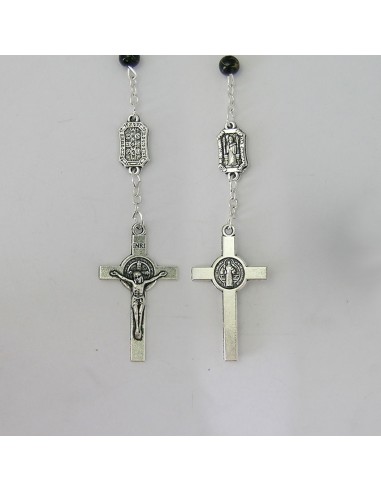 Rosario Plastico San Benito 6mm Negro...