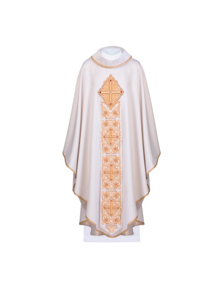 Casulla Con Estola Panes Y Peces Ribeteada Dorada Kor/205 Morada Fin