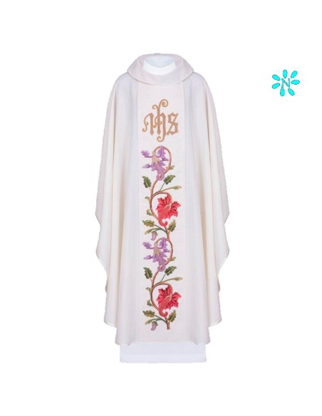 Casulla Espiritu Santo Cuello Redondo Kor/216 Roja FIN