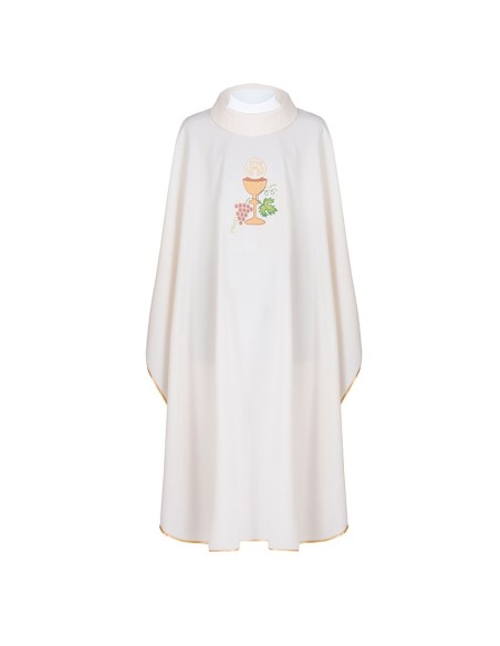 Casulla Bordada Caliz Con Hojas De Parra Kor/208 Roja