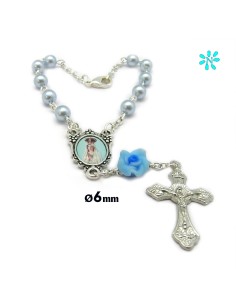 Decena Plastico 6mm Azul...