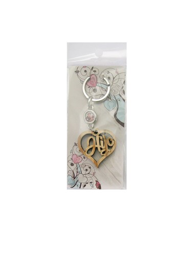 Llavero Madera Olivo Forma Corazon...