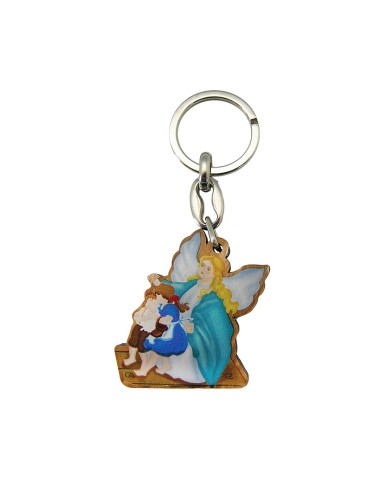 Llavero Madera Angel Guarda Silueta A...