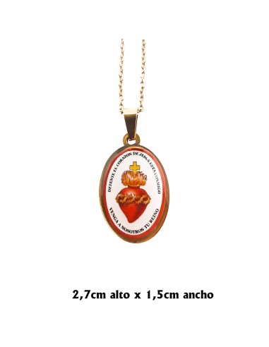 Medalla Detente Sagrado Corazon acero...