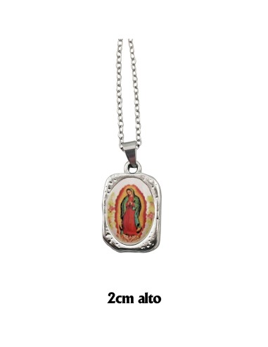 Medalla acero con foto Virgen...