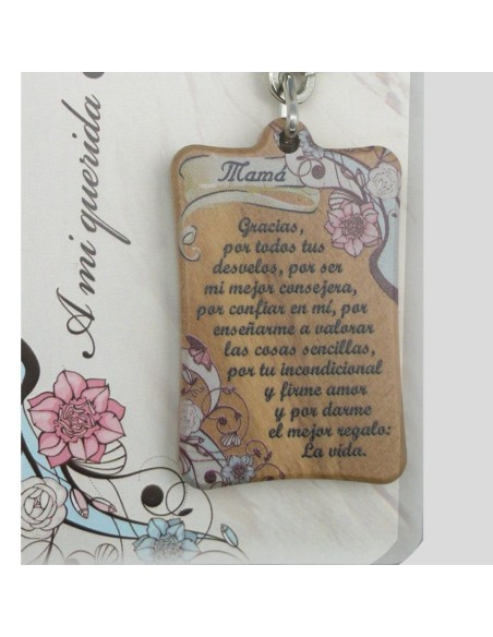 Llavero Madera Olivo Con Texto Para Hija Con Foto Para Personalizar En Blister