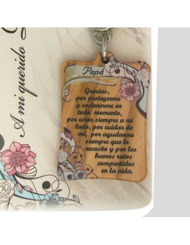 Llavero Madera Olivo Con Texto Para...