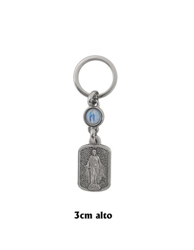 Llavero Metal 5 X 3.5 Cm Cristo Y Paloma