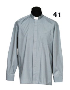 Camisa Sacerdote Gris Claro...