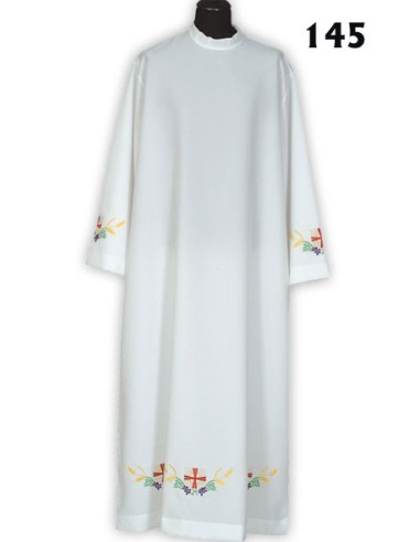 Alba Lisa Bordada 3 Cruces Jerusalen...