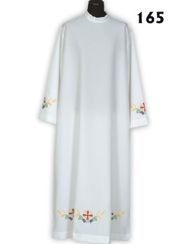 Alba Lisa Bordada Cruz Con Espigas En...