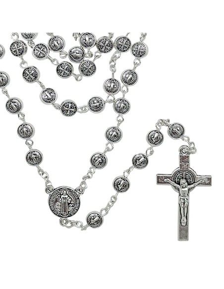 Rosario Metal San Benito 6Mm Maria Y Cruz San Benito