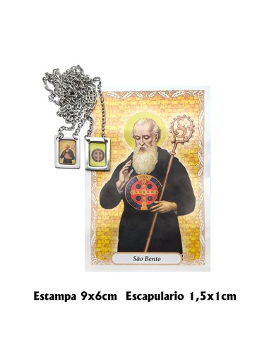 Medalla Acero Escapulario Rectangular...