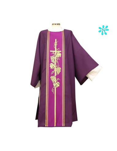 Dalmatica Estampada Con Galon Cruces...