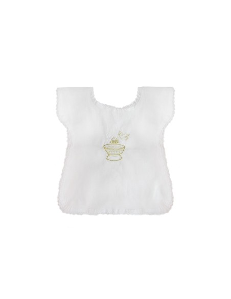 Vestido Bebe Para Bautismo Paloma Con Jhs Y Pila Bautismal