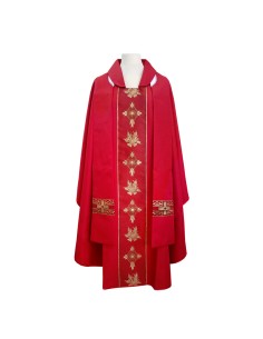 Casulla Estampada Con Galon...