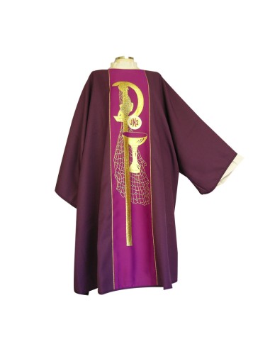 Dalmatica Estampada Con Galon Cruz...