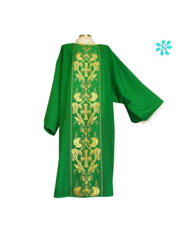 Dalmatica Estampada Con Galon Cruces...