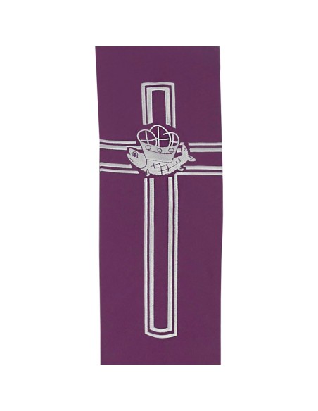 Conjunto 4 Estolas Cruz Con Cesta Con Panes Y Pez En El Centro