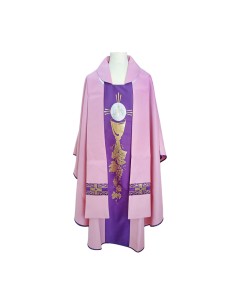 Casulla Estampada Con Galon...