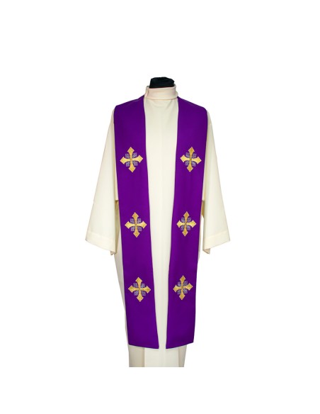 Conjunto 4 Estolas con 6 Cruces con puntas rayadas