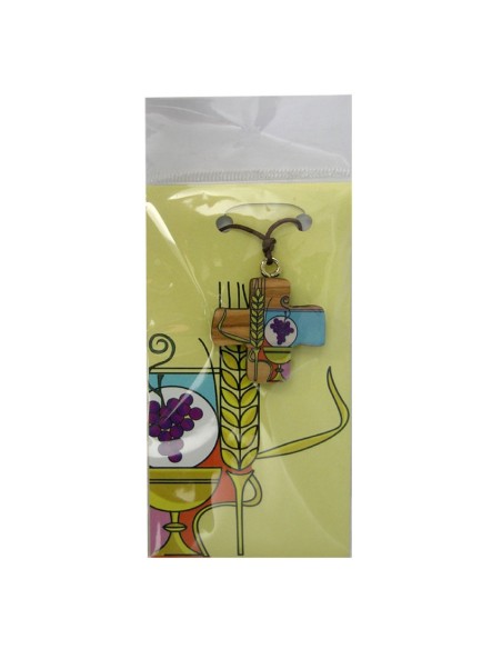 Cruz Madera Pintada Primera Comunion 3X3cm En Blister Con Tarjeta