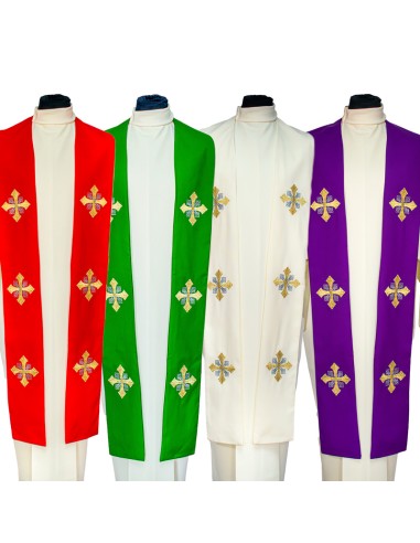 Conjunto 4 Estolas con 6 Cruces con puntas rayadas