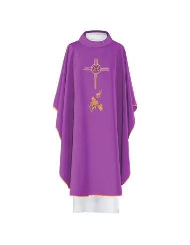 Casulla Bordada Jhs Dentro De Cruz...