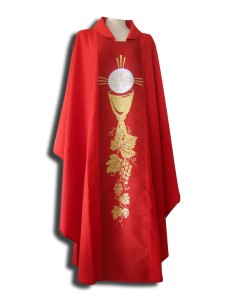 Casulla Estampada Con Galon...