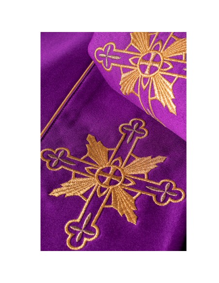 Capa Pluvial Bordada Cruces Con Potencias Y Jhs En Trasera Kkp/023 Morada