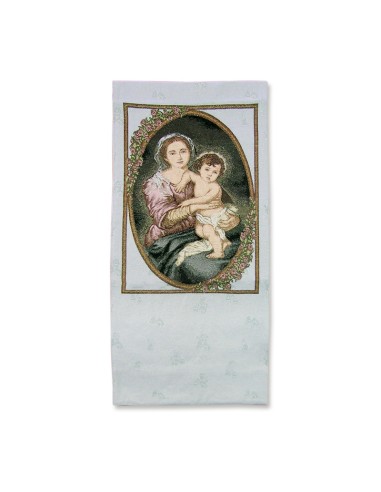 Cubre Ambon Tejido Virgen De Murillo Con Nizzzzzo Ca50