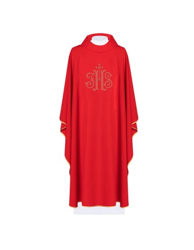 Casulla Bordada Jhs Con Cruz Superior...